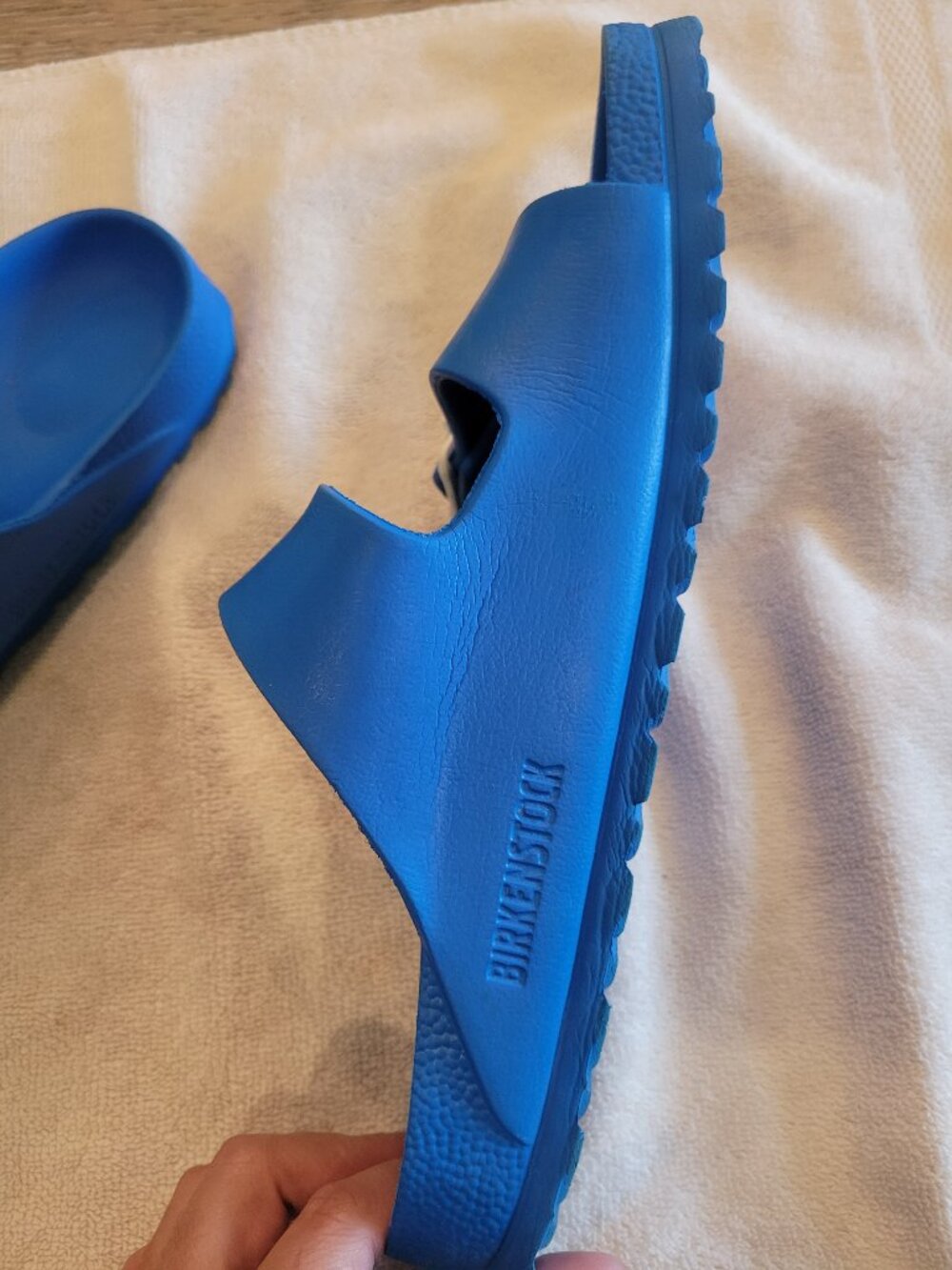 2 Pair Birkenstock Arizona EVA Sandals Black Blue Women's 39 US 8-8.5 - Picture 12 of 15